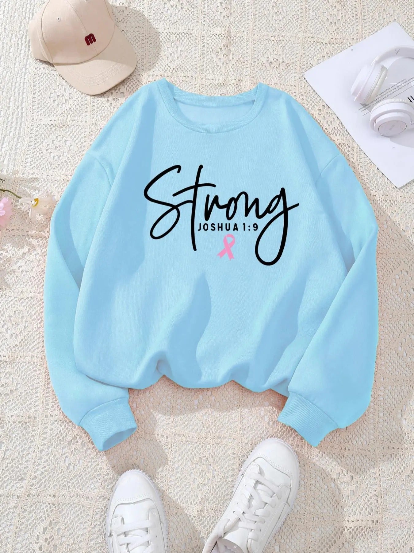 Women's Letter Print Crew Neck Sweatshirt, Casual Long Sleeve Pullover for Fall & Winter, Women's Clothes for Daily Wear...