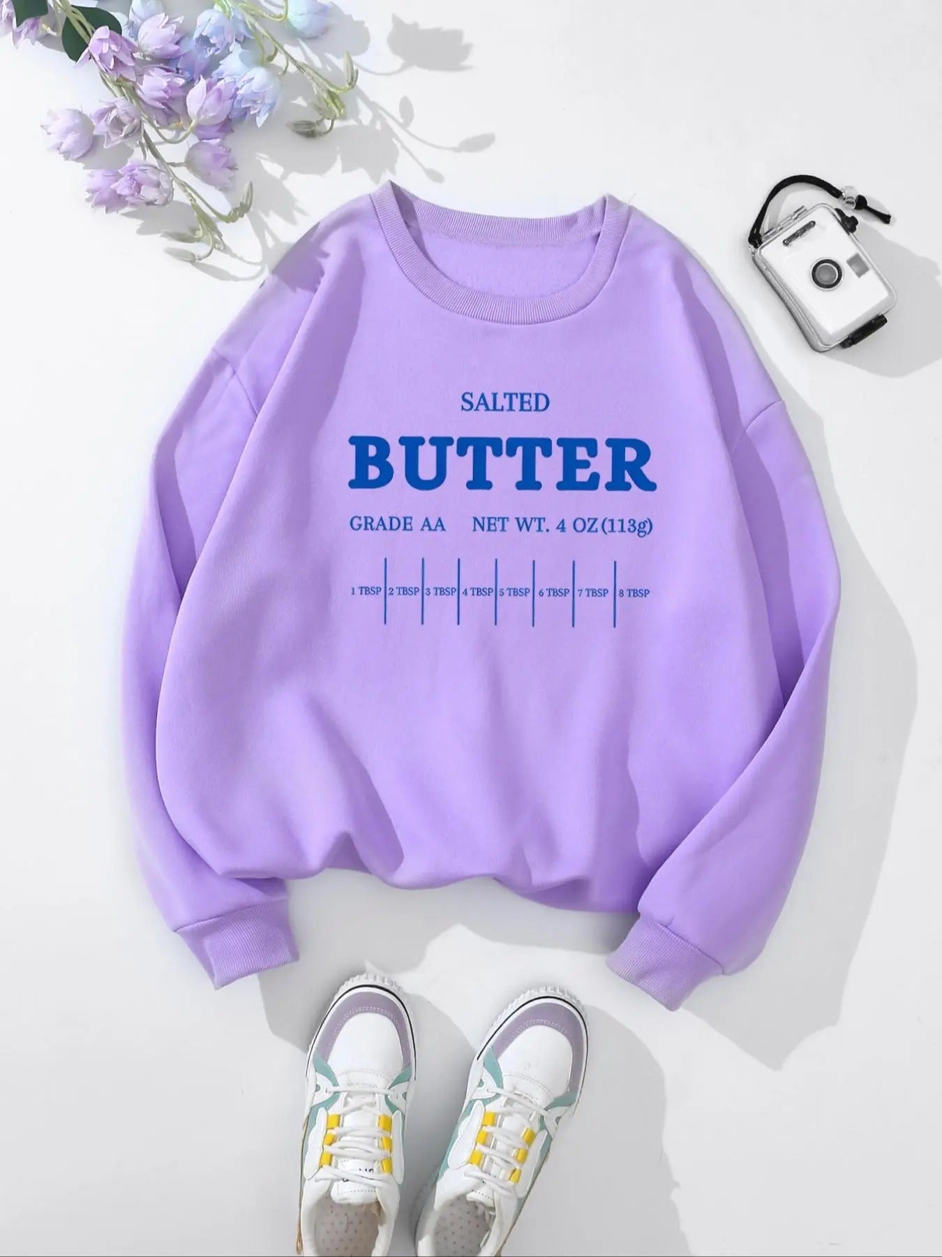 Women's Letter Print Crew Neck Sweatshirt, Casual Long Sleeve Pullover for Fall & Winter, Women's Clothes for Daily Wear...