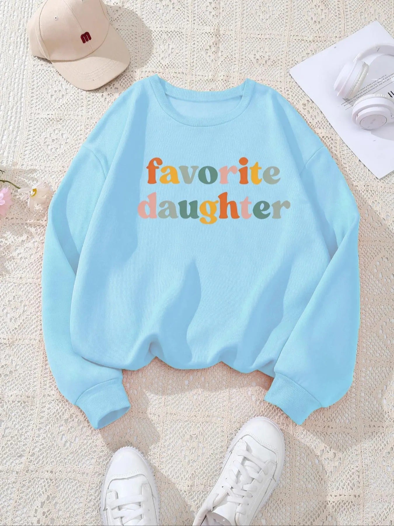 Women's Letter Print Crew Neck Sweatshirt, Casual Long Sleeve Pullover for Fall & Winter, Women's Clothes for Daily Wear...