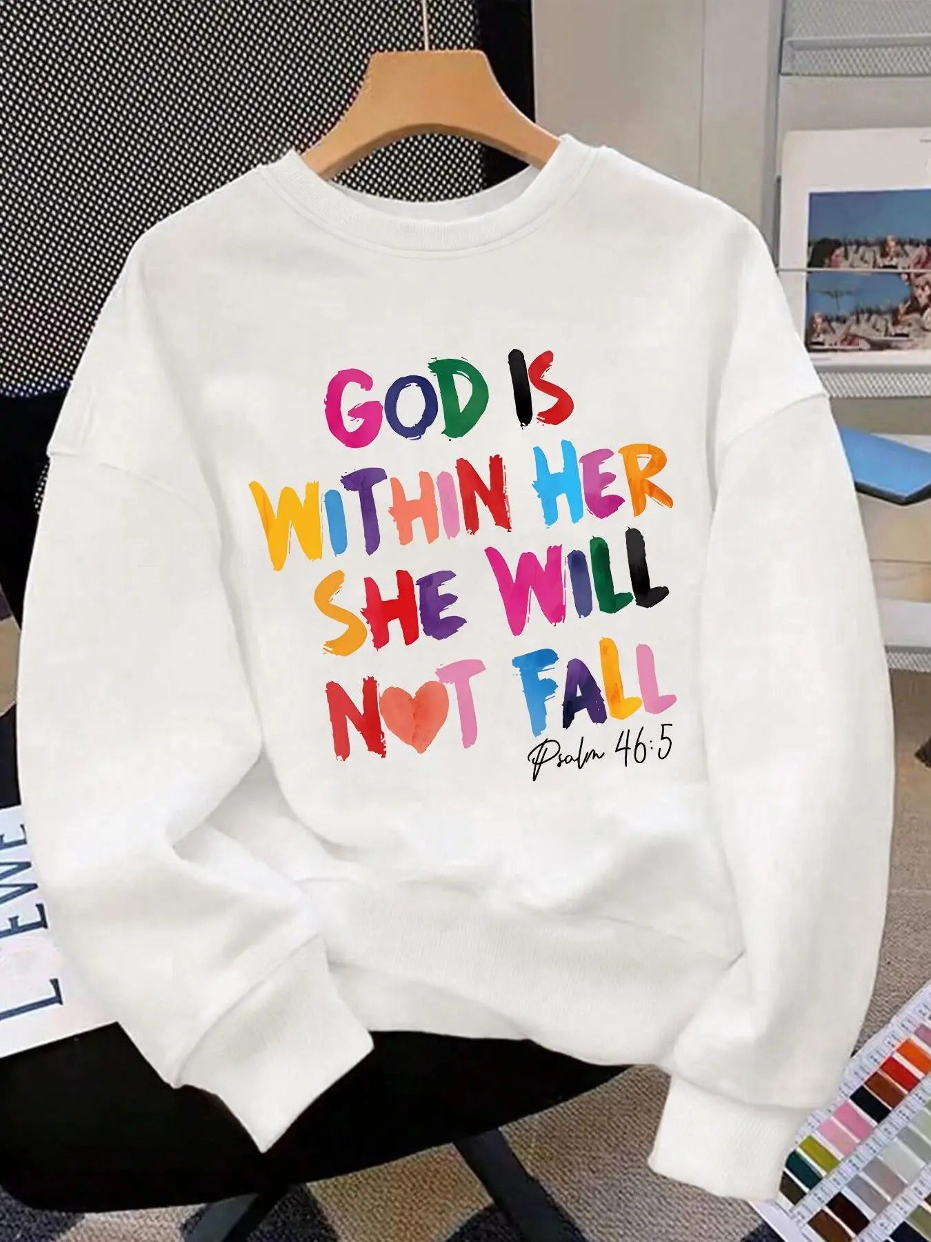Women's Letter Print Crew Neck Sweatshirt, Casual Long Sleeve Pullover for Fall & Winter, Women's Clothes for Daily Wear...