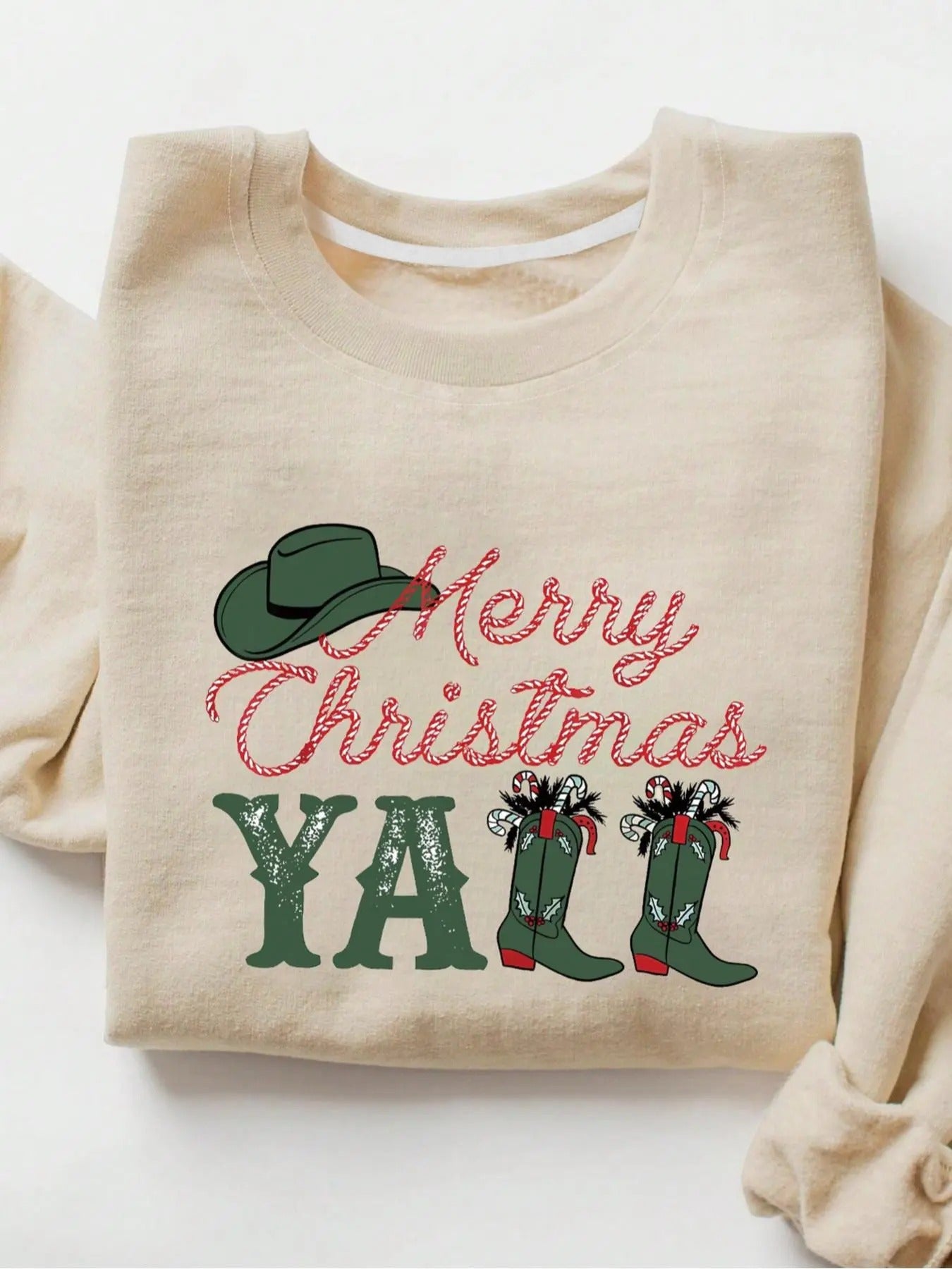 Women's Letter Print Crew Neck Sweatshirt, Casual Long Sleeve Pullover for Fall & Winter, Women's Clothes for Daily...