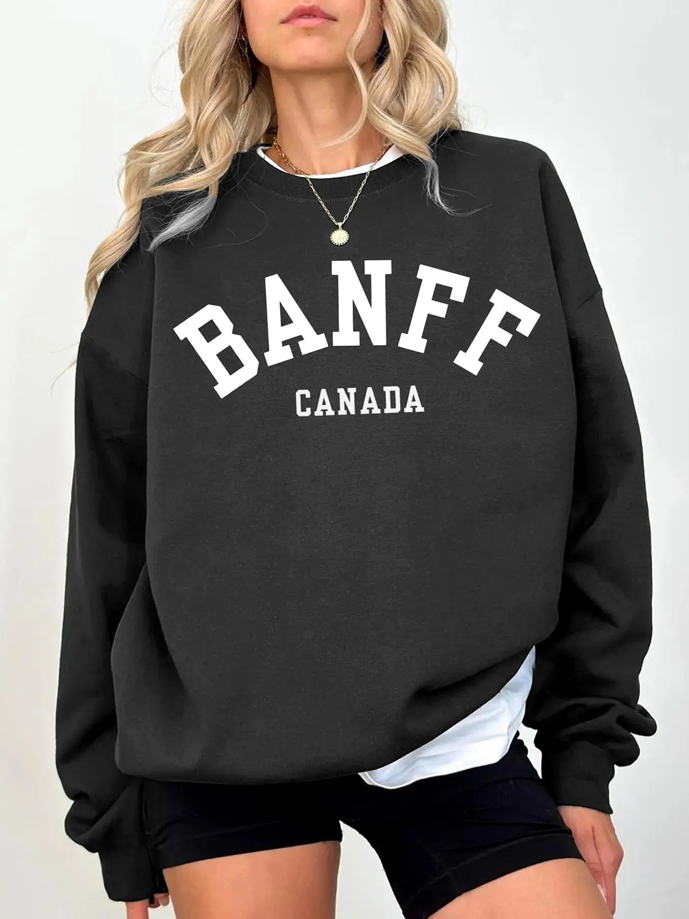 Women's Letter Print Crew Neck Sweatshirt, Casual Long Sleeve Pullover for Fall & Winter, Women's Clothes for Daily...
