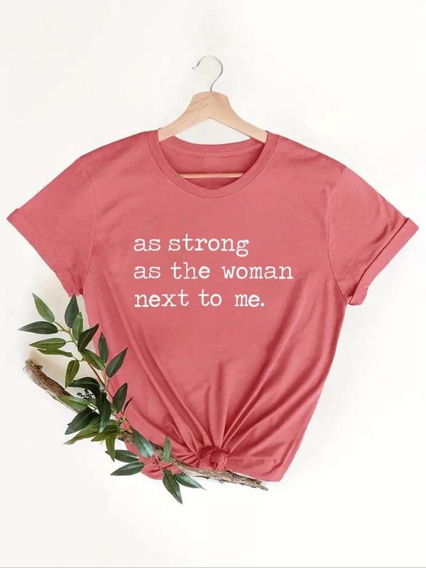 Women's Letter Print Crew Neck Tee, Casual Round Neck Short Sleeve T-Shirt, Ladies All Seasons Outfit Hoodie, Sweatshirt