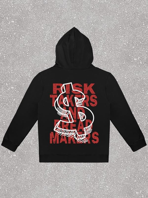 Women's Letter Print Drawstring Hoodie, Casual Comfy Pocket Hooded Sweatshirt for Daily Wear, Women's Top for Fall &...