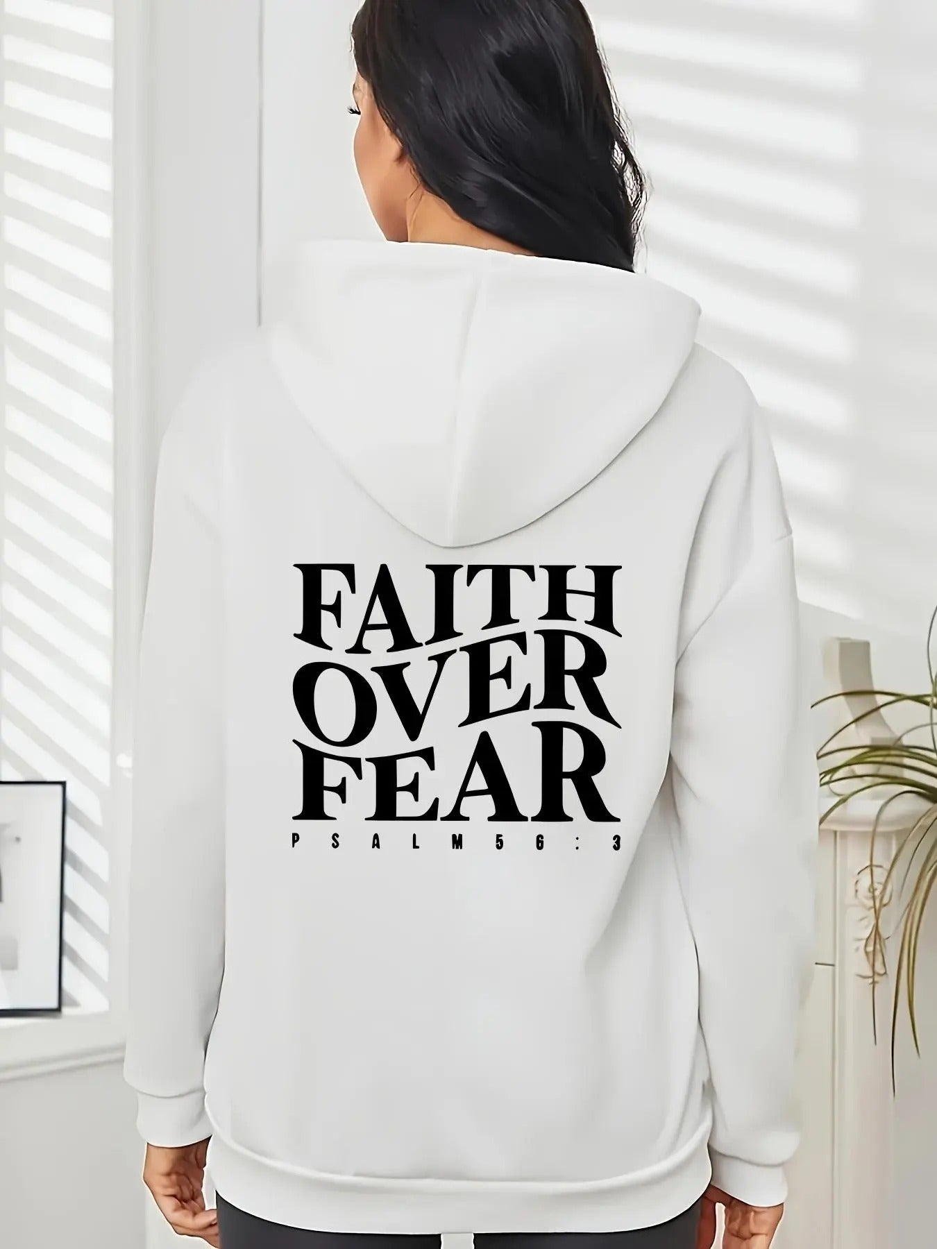 Women's Letter Print Drawstring Pocket Hoodie, Casual Drop Shoulder Long Sleeve Hooded Sweatshirt, Ladies Fall & Winter...