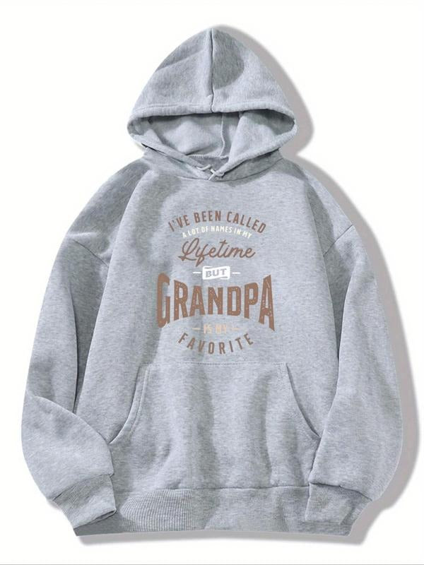 Women's Letter Print Drop Shoulder Hoodie, Fashion Casual Drawstring Pocket Hooded Sweatshirt for Daily Holiday Outdoor...