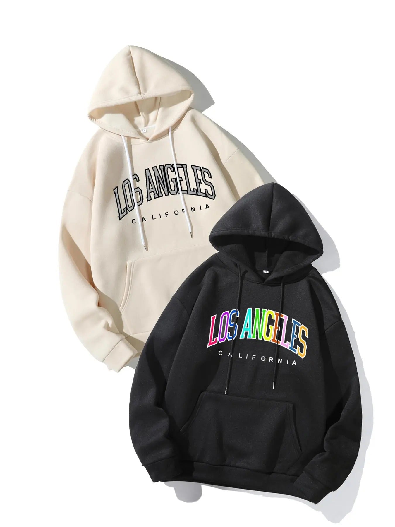 Women's Letter Print Drop Shoulder Hoodie, Fashion Casual Long Sleeve Drawstring Pocket Hooded Sweatshirt for Daily...