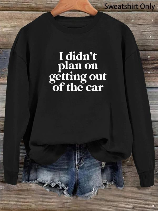 Women's Letter Print Drop Shoulder Sweatshirt, Casual Long Sleeve Round Neck Pullover for Fall & Winter, Ladies Clothes...