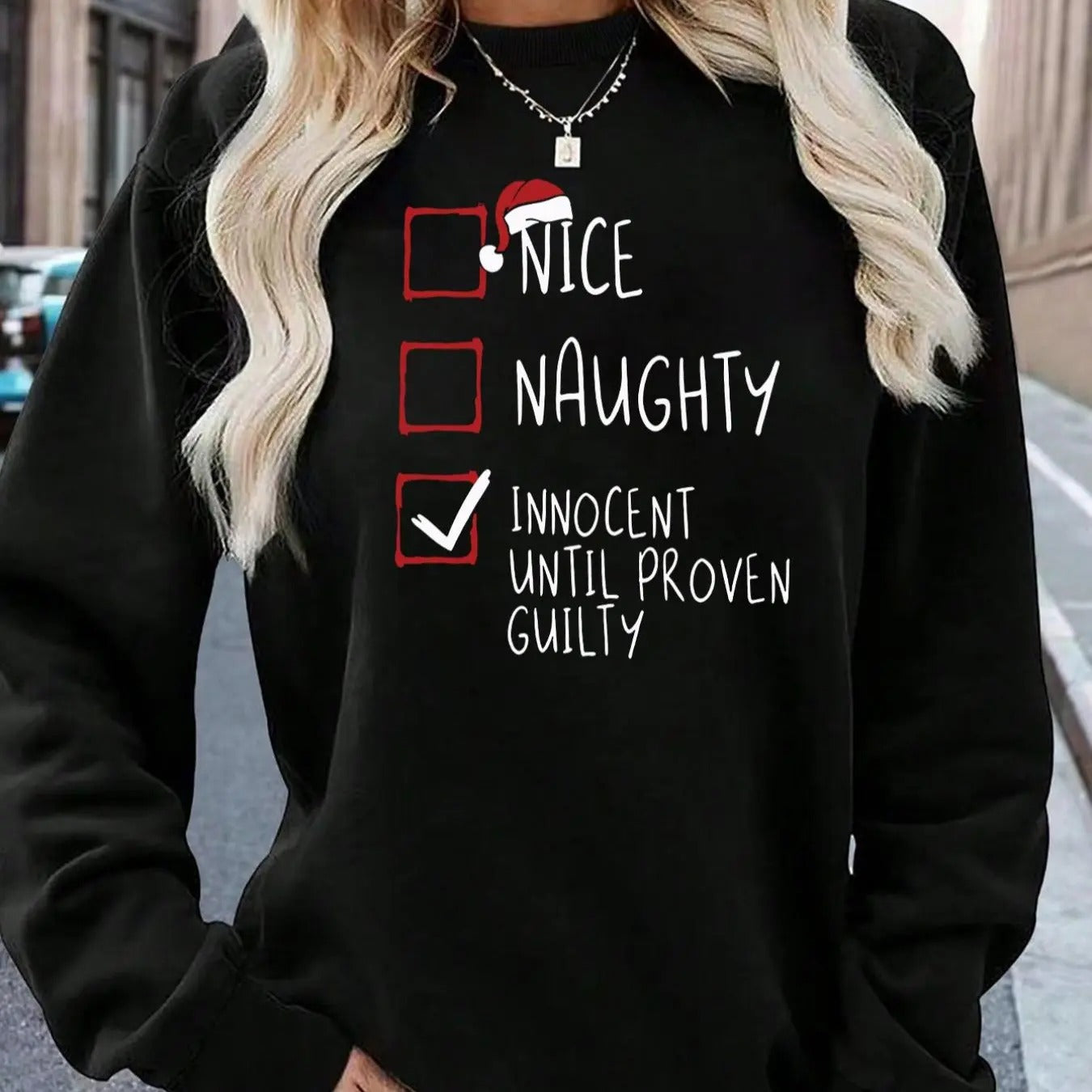 Women's Letter Print Drop Shoulder Sweatshirt, Casual Long Sleeve Round Neck Pullover for Fall & Winter, Ladies Clothes...