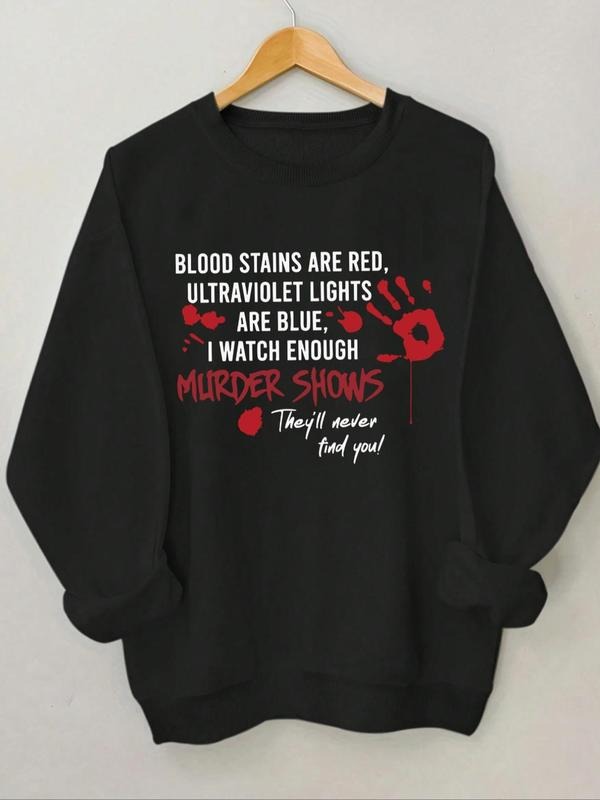 Women's Letter Print Drop Shoulder Sweatshirt, Casual Long Sleeve Round Neck Pullover for Spring & Fall, Ladies Clothes...