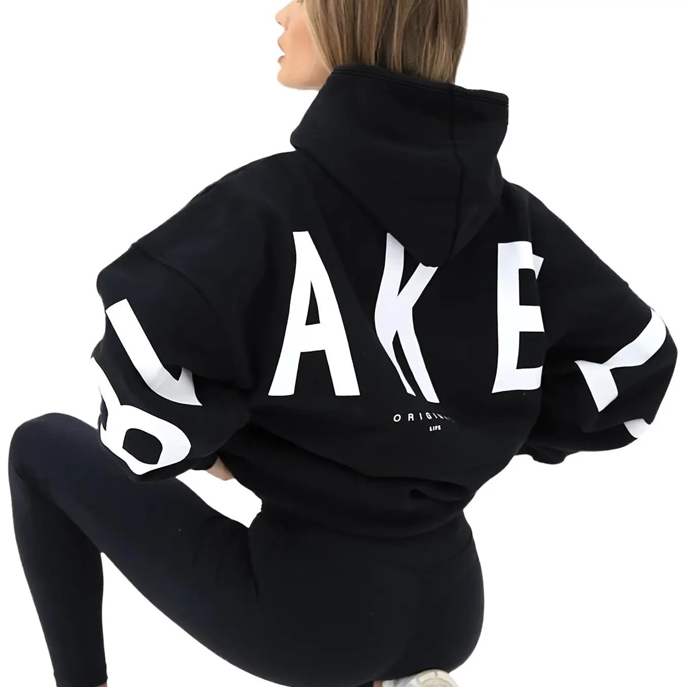 Women's Letter Print Hoodie, 1 Count Casual Fashion Hooded Sweatshirt for Daily Holiday Outdoor Wear, Ladies Clothes for...