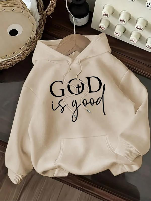 Women's Letter Print Hoodie, Casual Long Sleeve Hooded Sweatshirt for Fall & Winter, Women's Clothes for Daily Wear style...