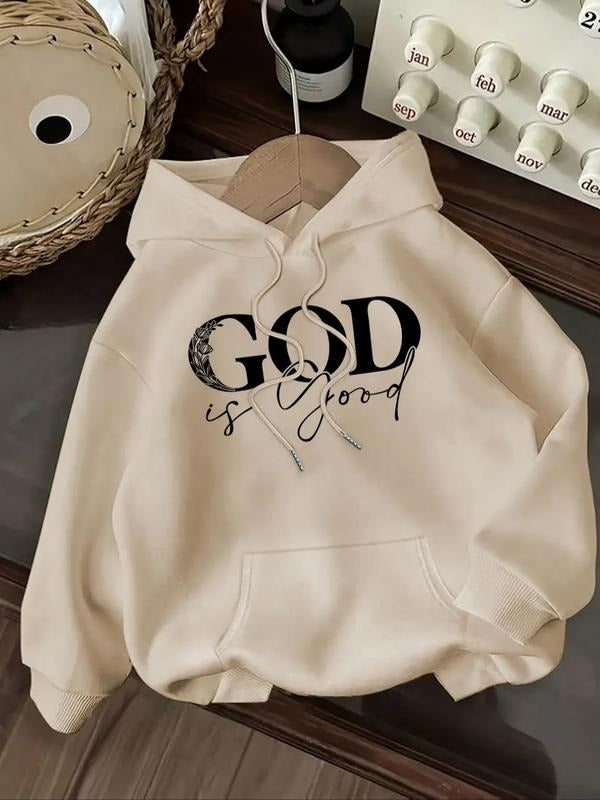 Women's Letter Print Hoodie, Casual Long Sleeve Hooded Sweatshirt for Fall & Winter, Women's Clothes for Daily Wear style...