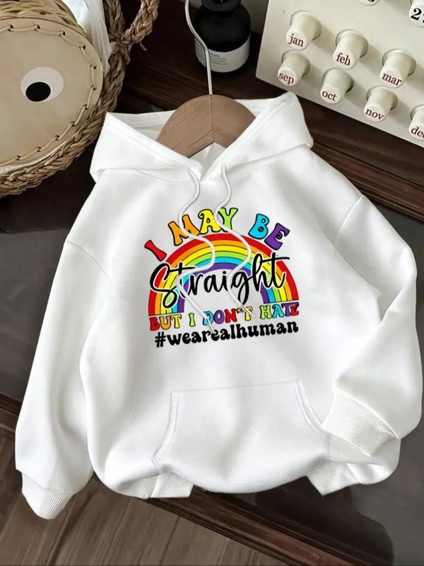 Women's Letter Print Hoodie, Casual Long Sleeve Hooded Sweatshirt for Fall & Winter, Women's Clothes for Daily Wear style...