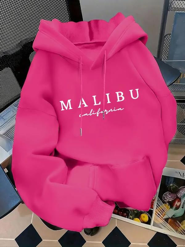 Women's Letter Print Hoodie, Casual Long Sleeve Hooded Sweatshirt for Fall & Winter, Women's Clothes for Daily Wear style...