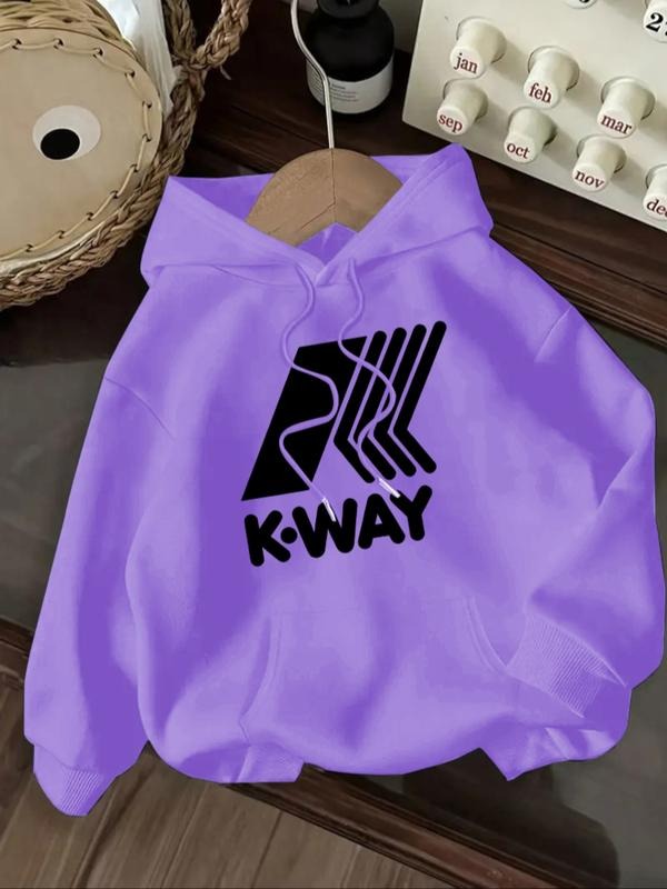 Women's Letter Print Hoodie, Casual Long Sleeve Hooded Sweatshirt for Fall & Winter, Women's Clothes for Daily Wear style...