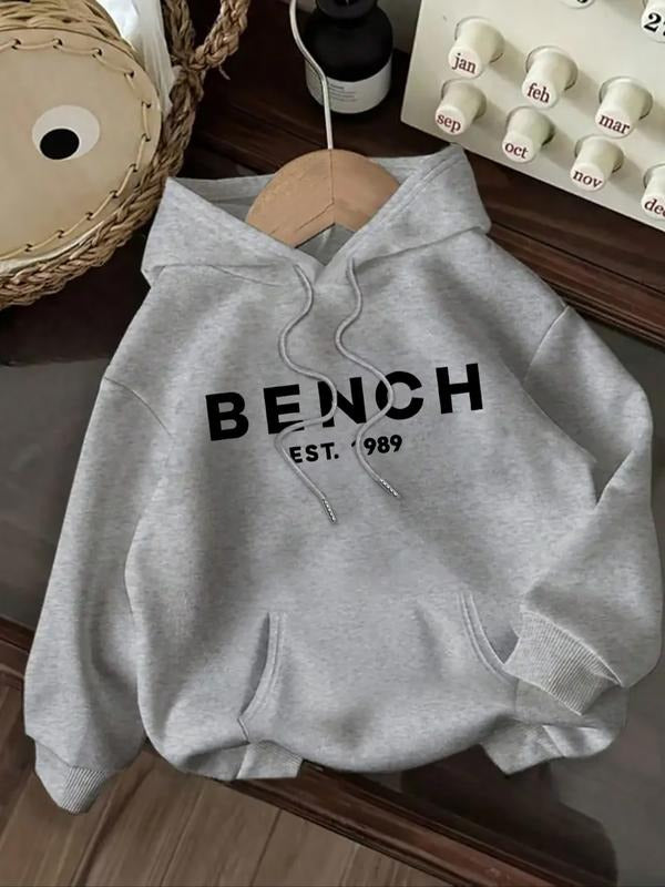Women's Letter Print Hoodie, Casual Long Sleeve Hooded Sweatshirt for Fall & Winter, Women's Clothes for Daily Wear style...