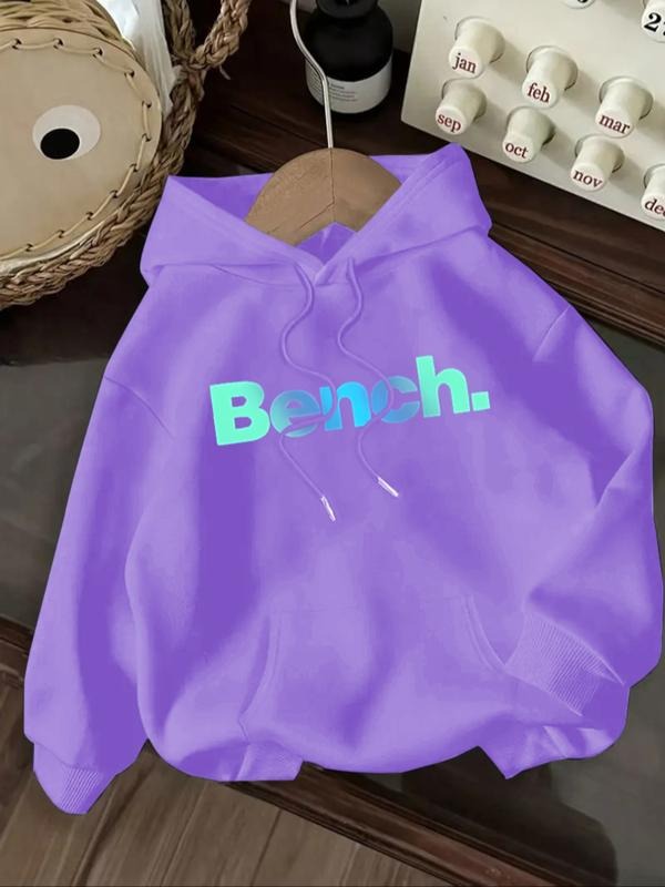 Women's Letter Print Hoodie, Casual Long Sleeve Hooded Sweatshirt for Fall & Winter, Women's Clothes for Daily Wear style...