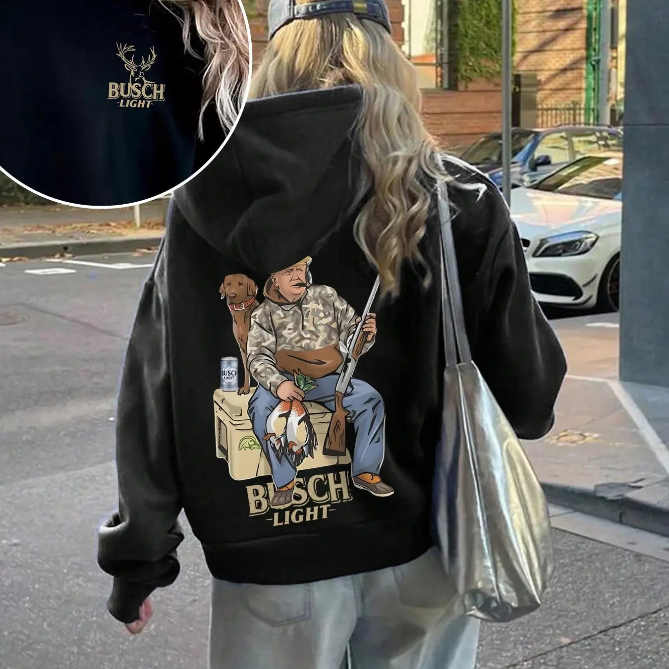 Women's Letter Print Pocket Hoodie, Casual Long Sleeve Hooded Sweatshirt for Spring & Fall, Fashion Women's Top for Daily...
