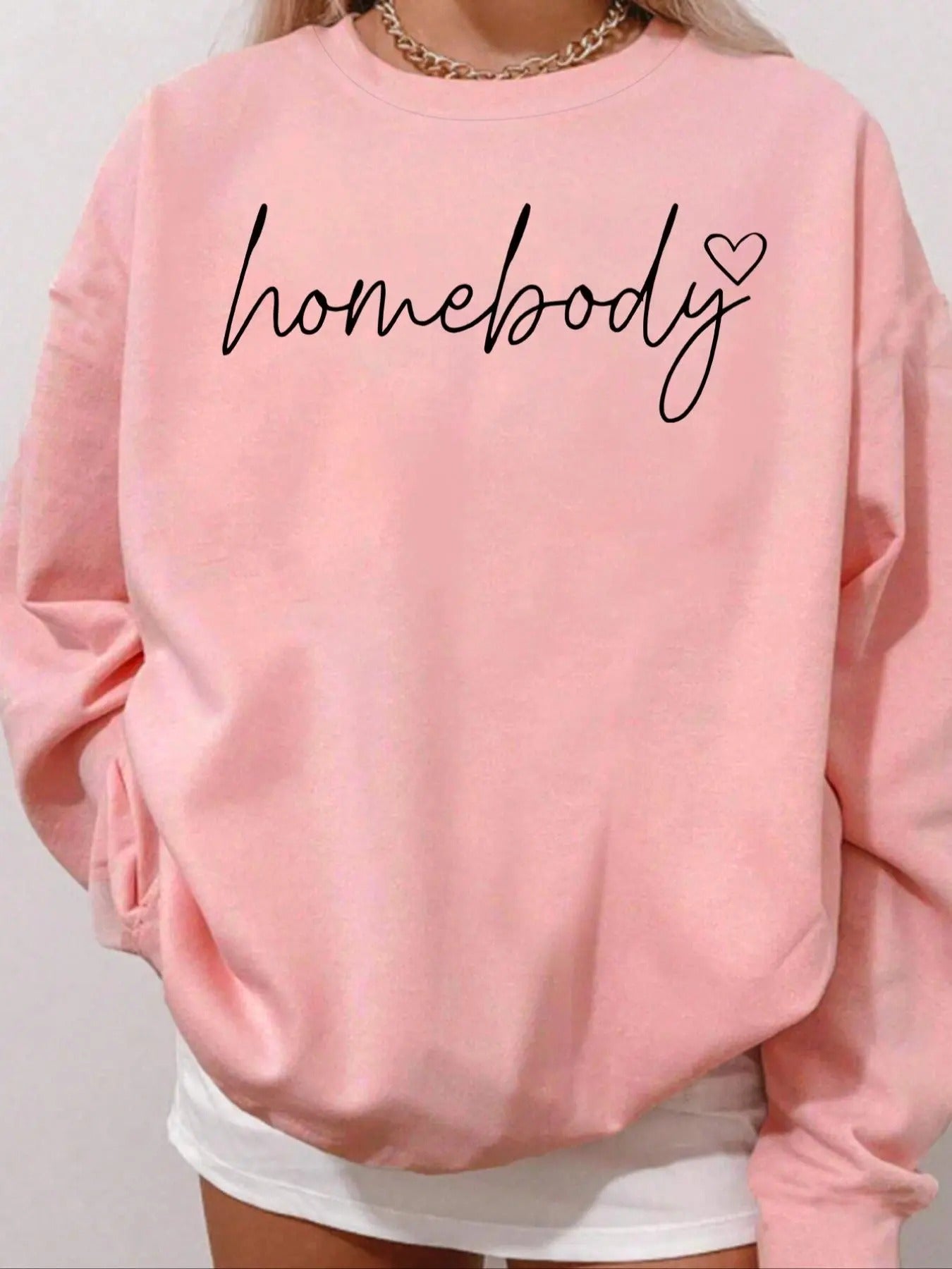 Women's Letter Print Round Neck Pullover, Casual Long Sleeve Crew Neck Sweatshirt for Fall & Winter, Fashion Women's Top...