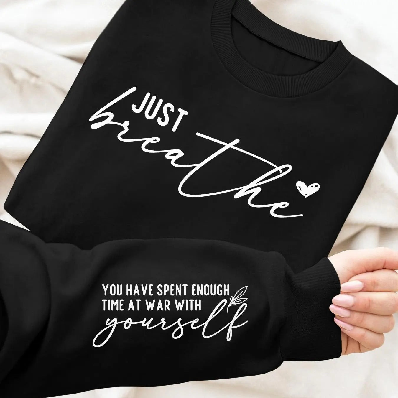 Letter Print Round Neck Casual Long Sleeve Crew Neck Fall & Winter Clothes Daily T-Shirts, Hoodie, Sweatshirt