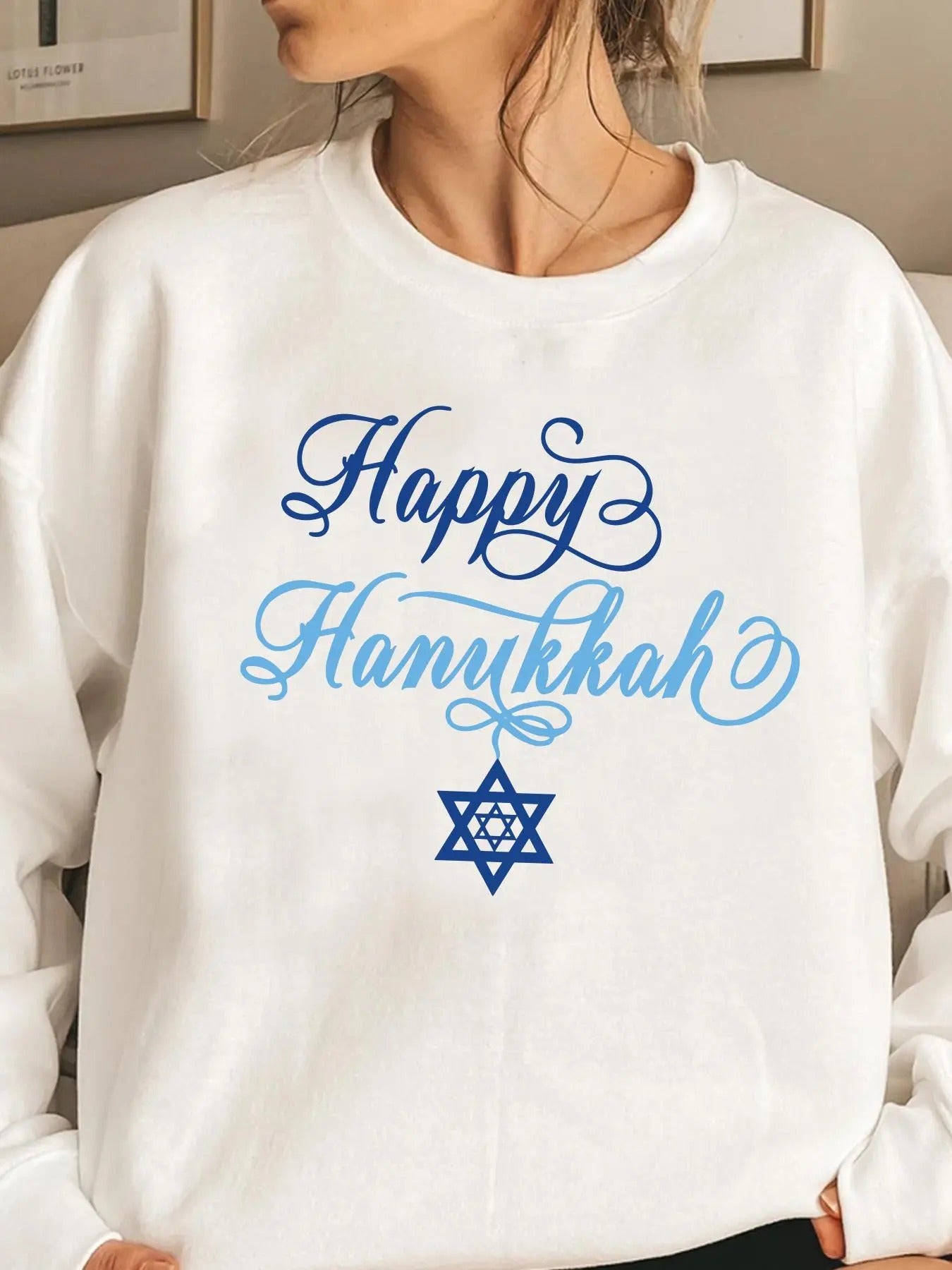 Women's Letter Print Round Neck Pullover, Casual Long Sleeve Crew Neck Sweatshirt for Fall & Winter, Women's Clothes for...