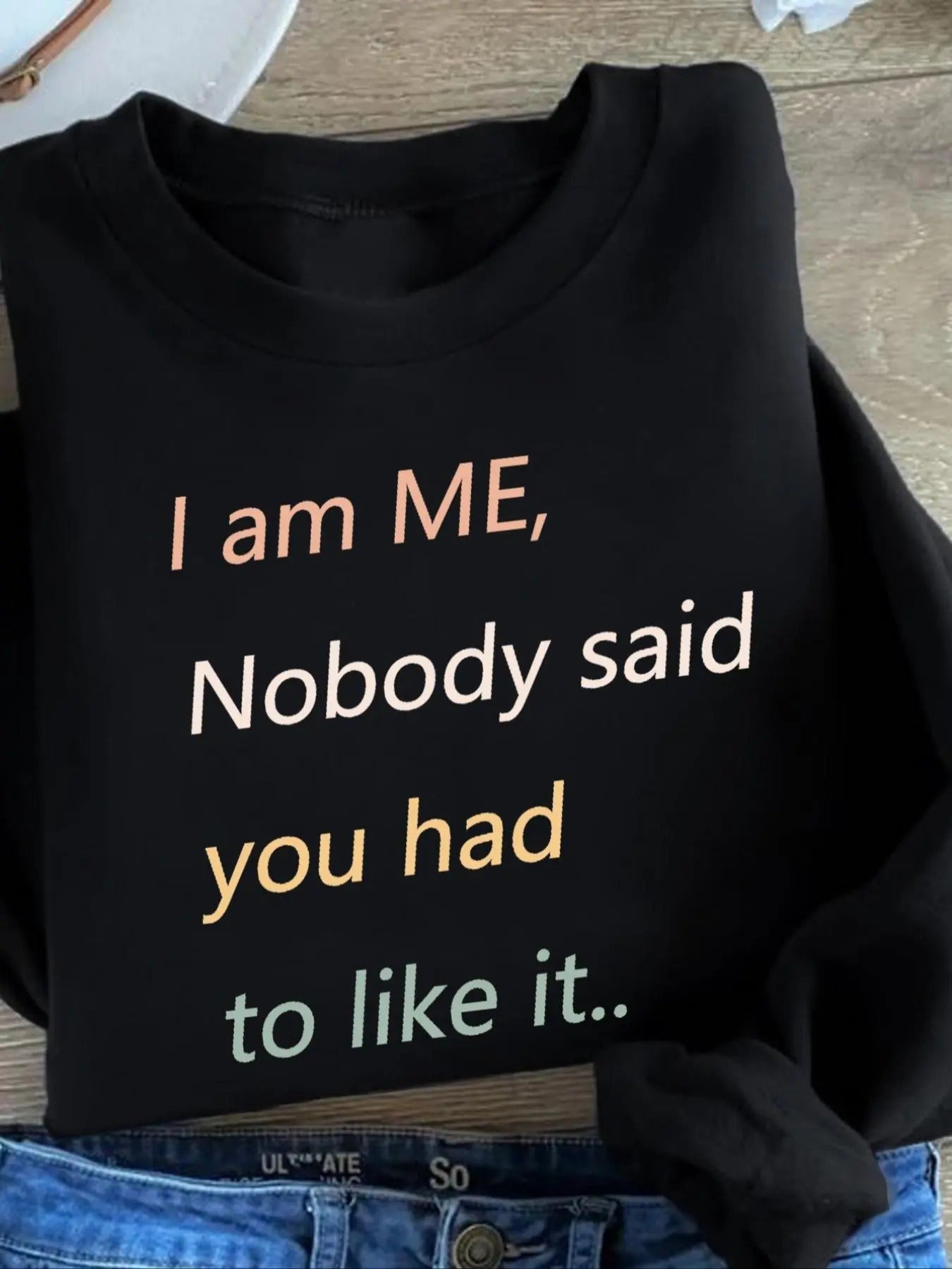 Women's Letter Print Round Neck Pullover, Fashion Casual Crew Neck Sweatshirt for Daily Holiday Outdoor Wear, Ladies...