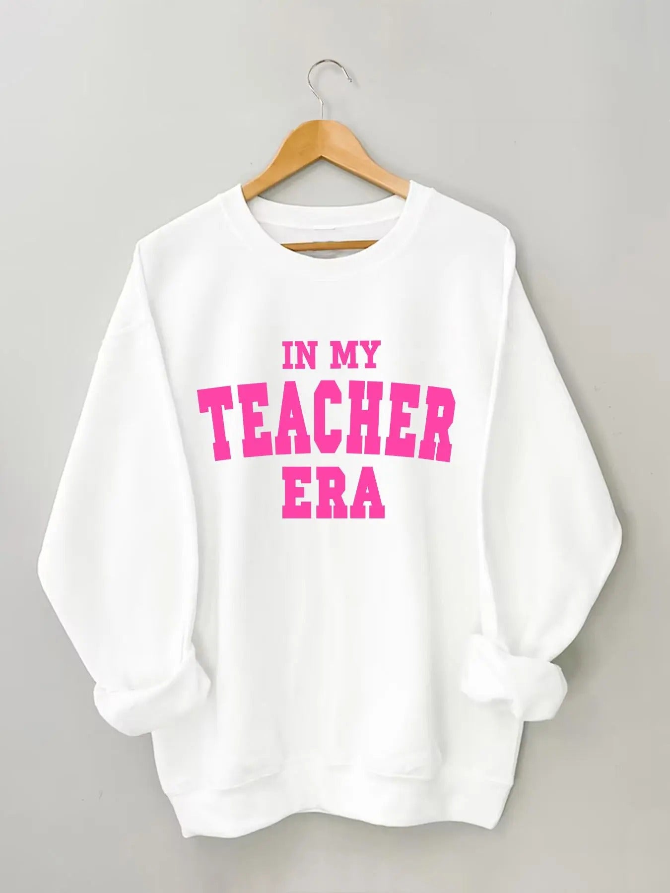 Women's Letter Print Round Neck Sweatshirt, Casual Long Sleeve Crew Neck Pullover for Daily Wear, Ladies Clothes for All...