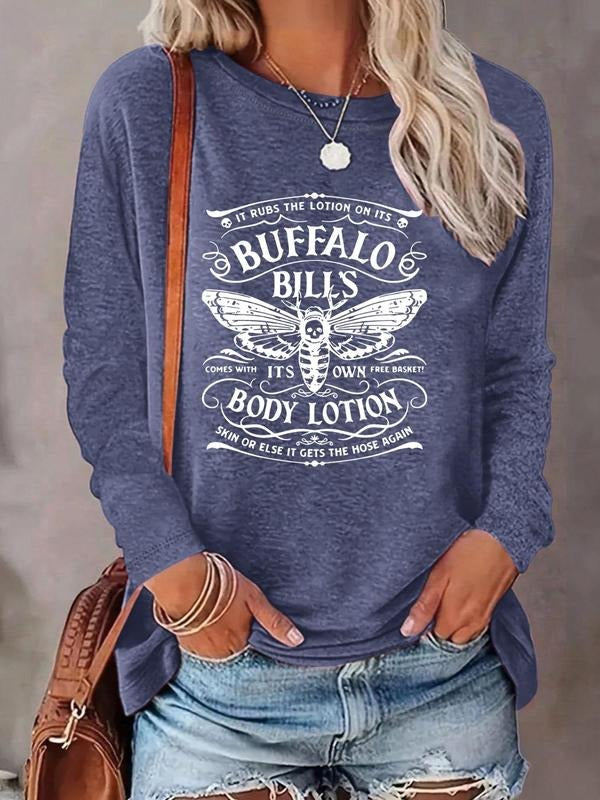 Women's Letter Print Round Neck T-shirt, Casual Long Sleeve Crew Neck Tee for Daily Wear, Ladies Clothes for All Seasons...
