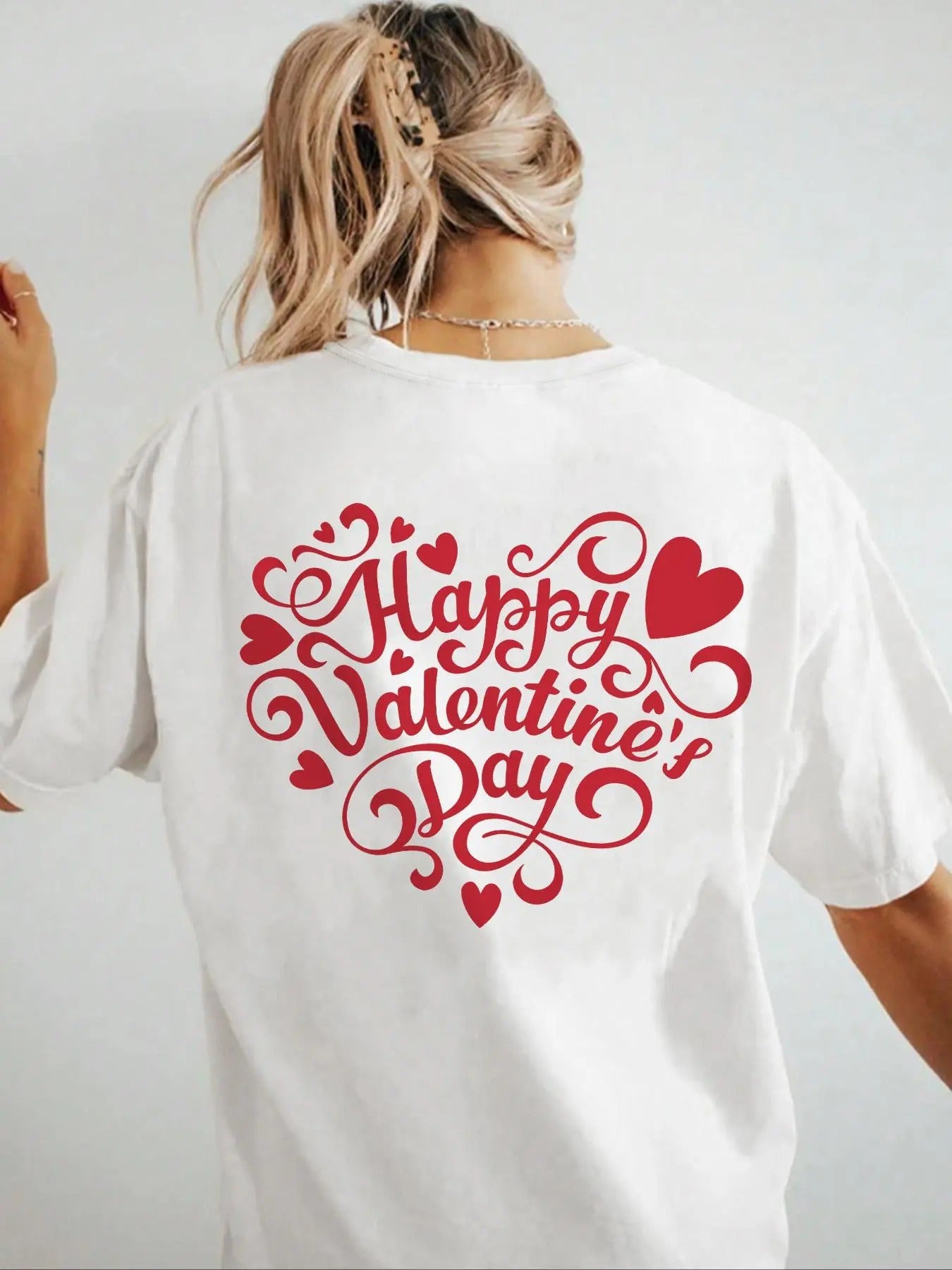 Women's Letter Print Round Neck Tee, Casual Short Sleeve Crew Neck T-Shirt for Summer, Fashion Women's Top for Daily...