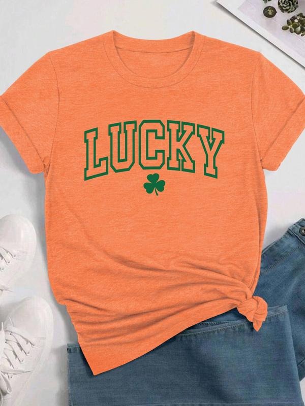 Letter Print Round Neck Casual Short Sleeve Crew Neck Daily Clothes All Seasonsstyle{N002}8 T-Shirts, Hoodie, Sweatshirt