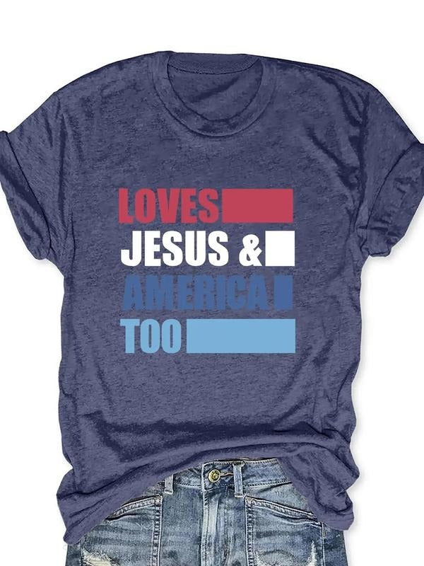 Women's Letter Print Round Neck Tee, Casual Short Sleeve Graphic T-shirt For Daily Wear, Ladies Clothes For All Seasons...