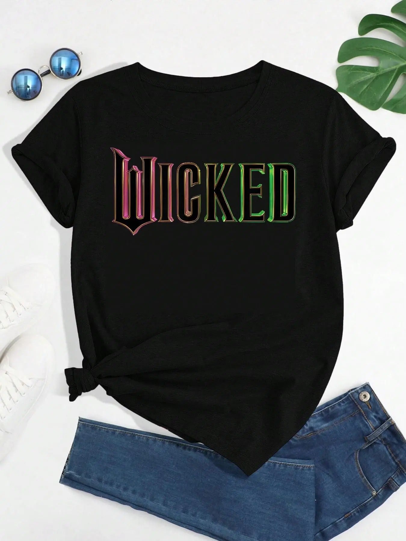 Women's Letter Print Round Neck Tee, Casual Short Sleeve T-shirt for Daily Wear, Ladies Summer Hoodie, Sweatshirt