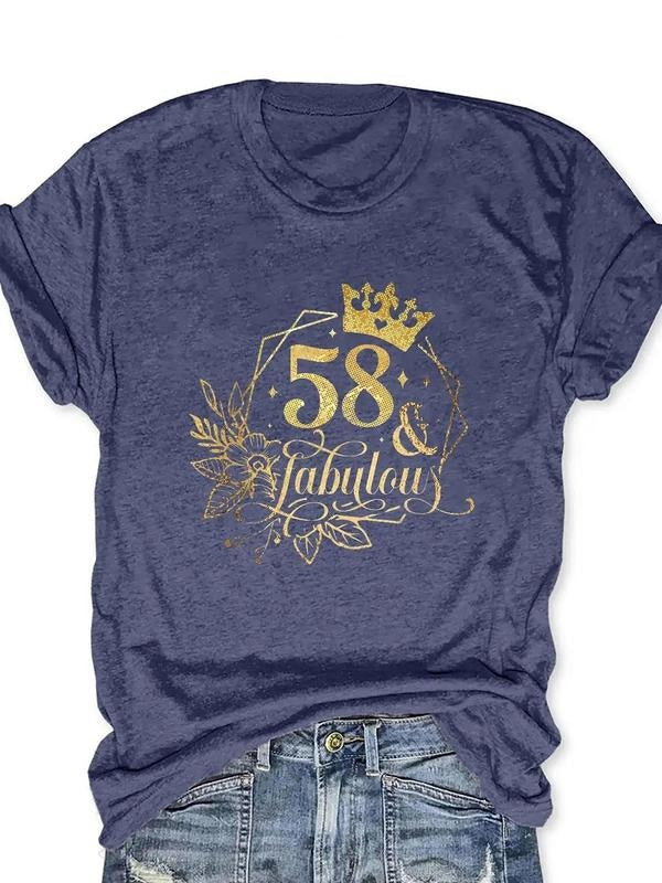 Women's Letter Print Round Neck Tee, Fashion Casual Crew Neck T-shirt for Daily Holiday Vacation Outdoor Wear, Ladies...