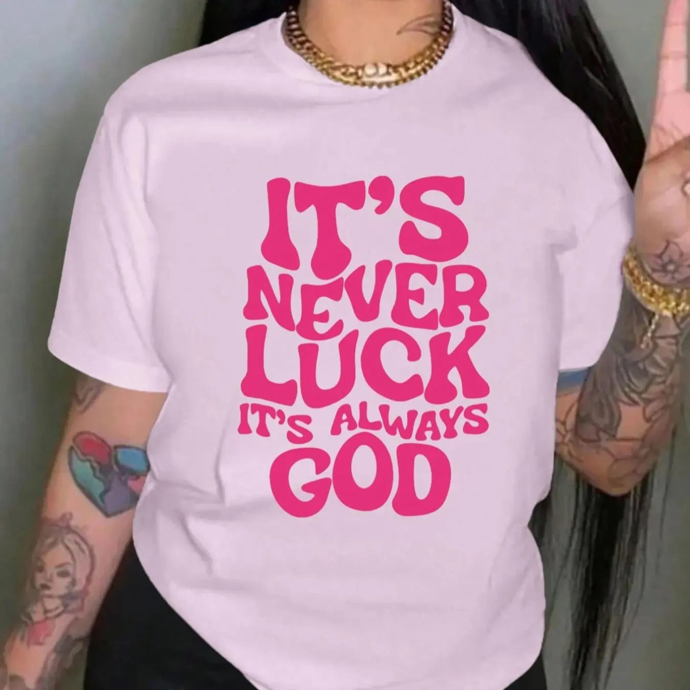Women's Letter Print Round Neck Tee, Fashion Casual Drop Shoulder Half Sleeve T-shirt for Daily Wear, Ladies Summer...