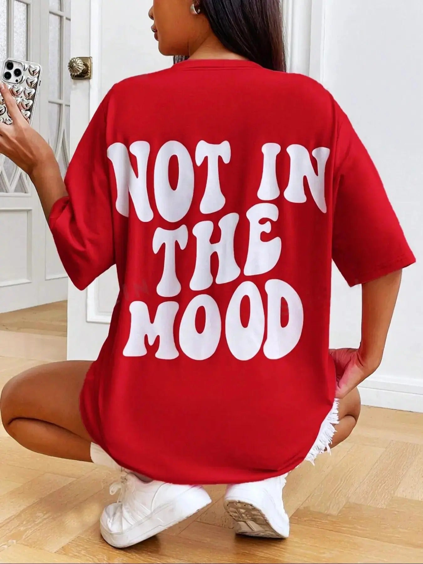 Women's Letter Print Round Neck Tee, Trendy Casual Graphic Drop Shoulder Half Sleeve T-shirt for Daily Wear, Ladies...