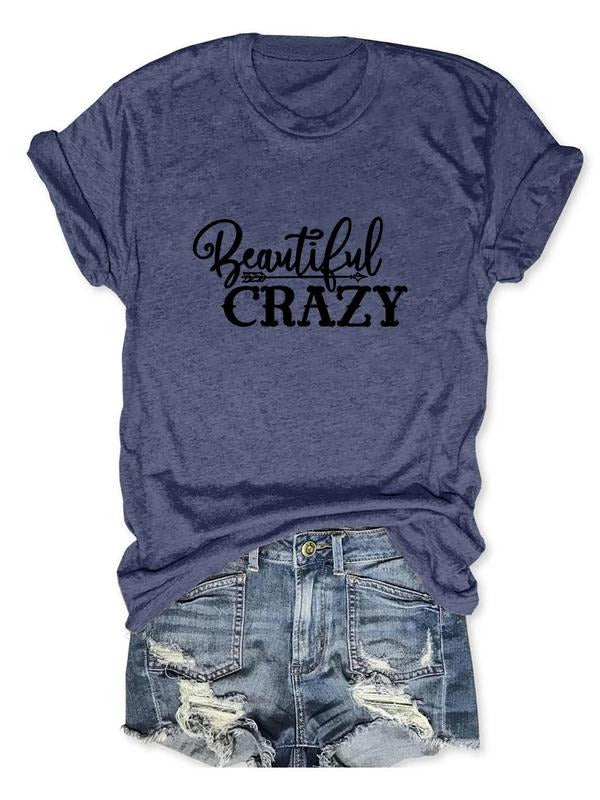 Women's Letter Print Round Neck Tee, Trendy Casual Short Sleeve Crew Neck T-shirt for Daily Wear, Ladies All Seasons...