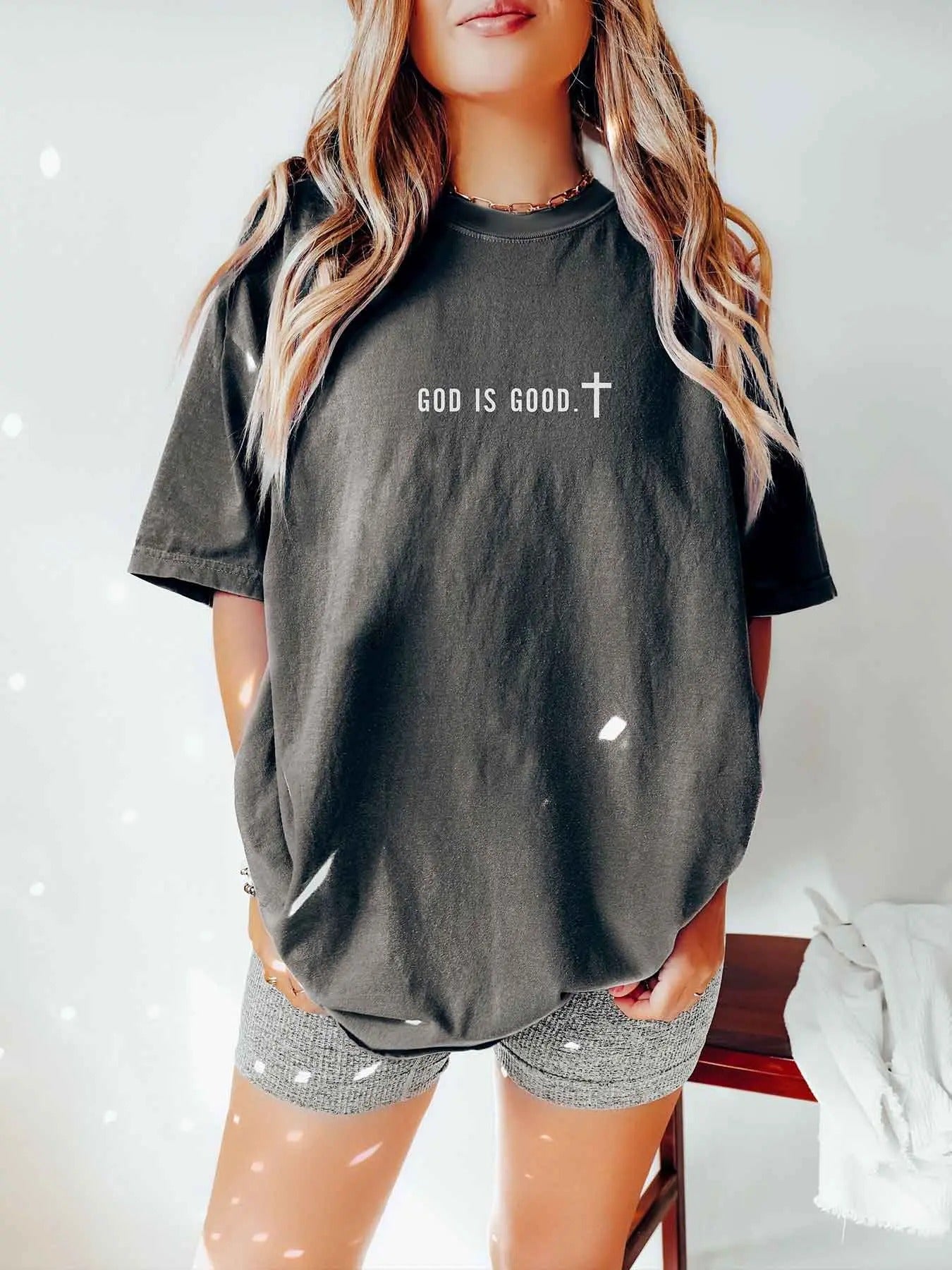 Women's Letter Print Round Neck Tee, Trendy Casual Short Sleeve T-shirt for Daily Wear, Ladies Summer Wear Hoodie, Sweatshirt