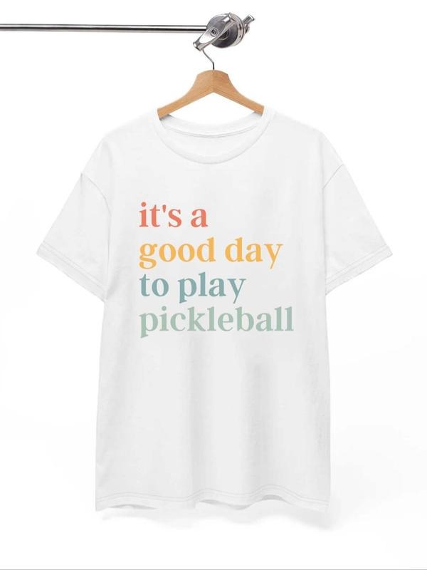 Women's Letter Print Short Sleeve Tee, Fashion Drop Shoulder Crew Neck T-Shirt, Ladies Summer Outfit Hoodie, Sweatshirt