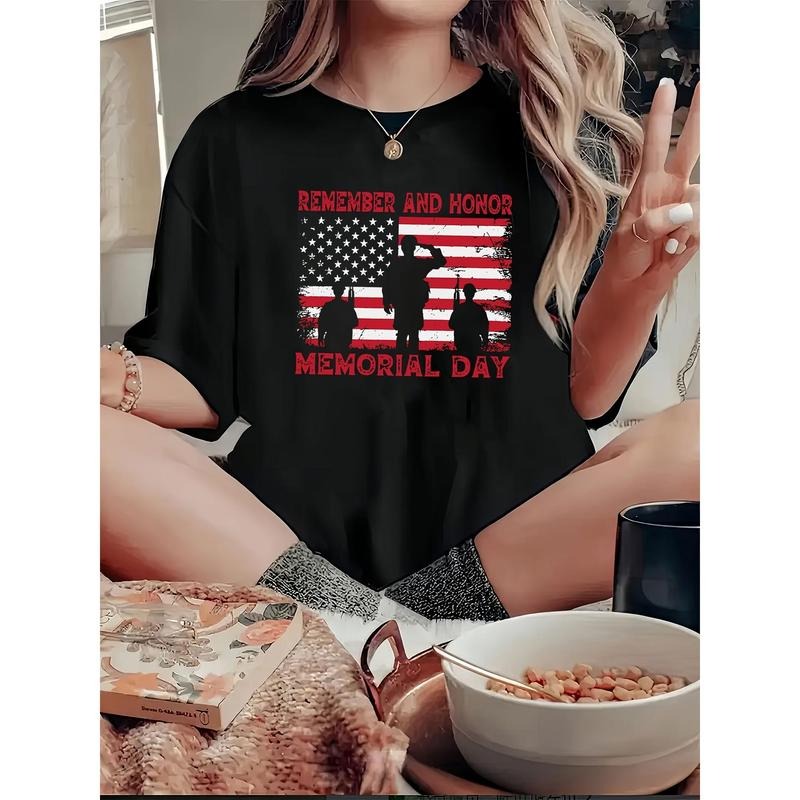 Women's Patriotic Memorial Day Graphic T-Shirt