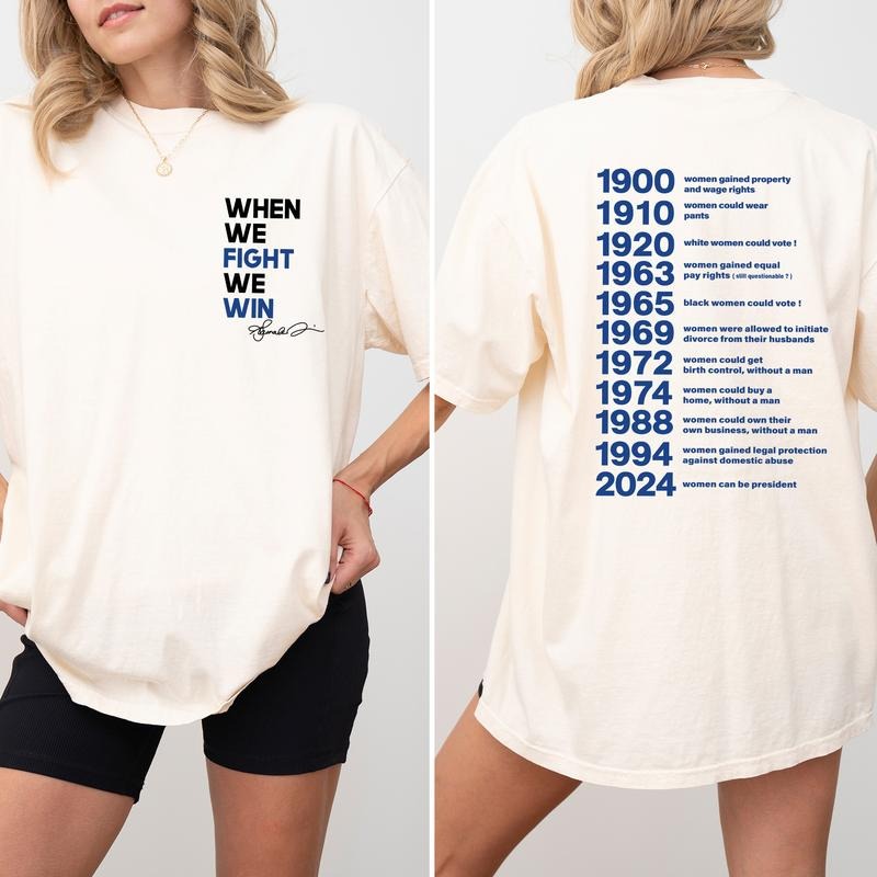 Women's Rights Tee for Women, We Are Not Going Back Like Ever, Women Power Graphic Printed Tee, Equal Right Shirt,...