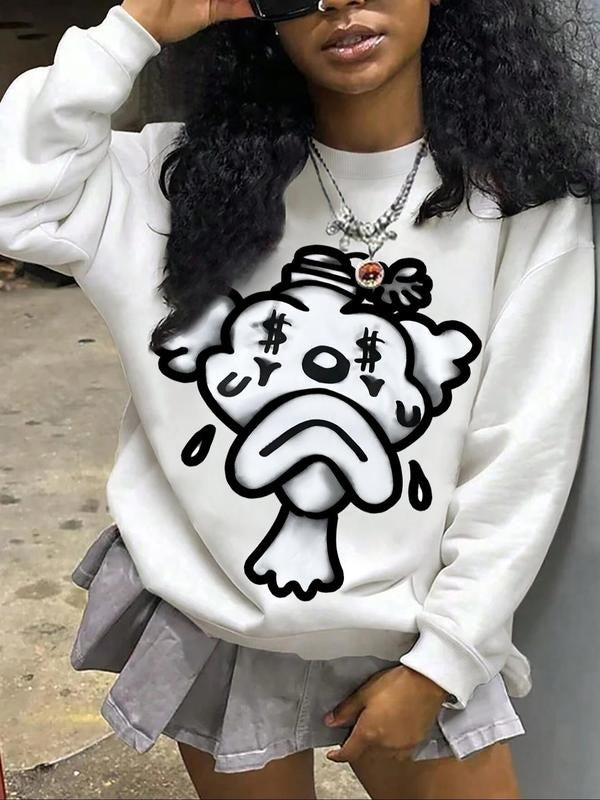 Women's Round Neck Sweatshirt, Fashion Casual Crew Neck Pullover for Daily Holiday Outdoor Wear, Ladies Clothes for All...