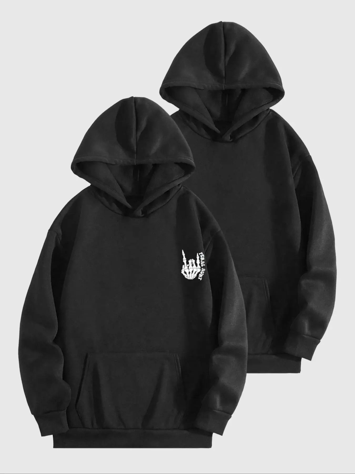 Women's Skull & Letter Print Hoodie, Fashion Casual Long Sleeve Hooded Sweatshirt for Daily Holiday Outdoor Wear, Ladies...