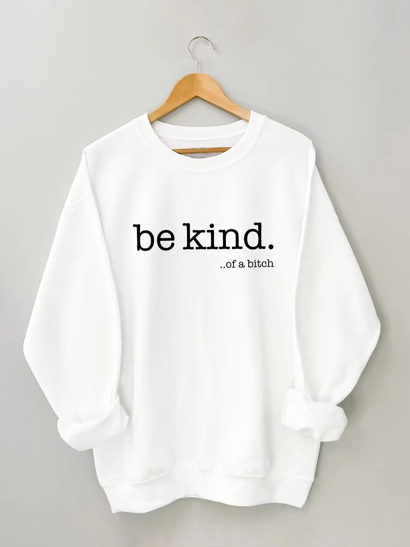 Women's Slogan Print Round Neck Sweatshirt, Fashion Casual Long Sleeve Pullover for Daily Wear, Ladies Fall & Winter...