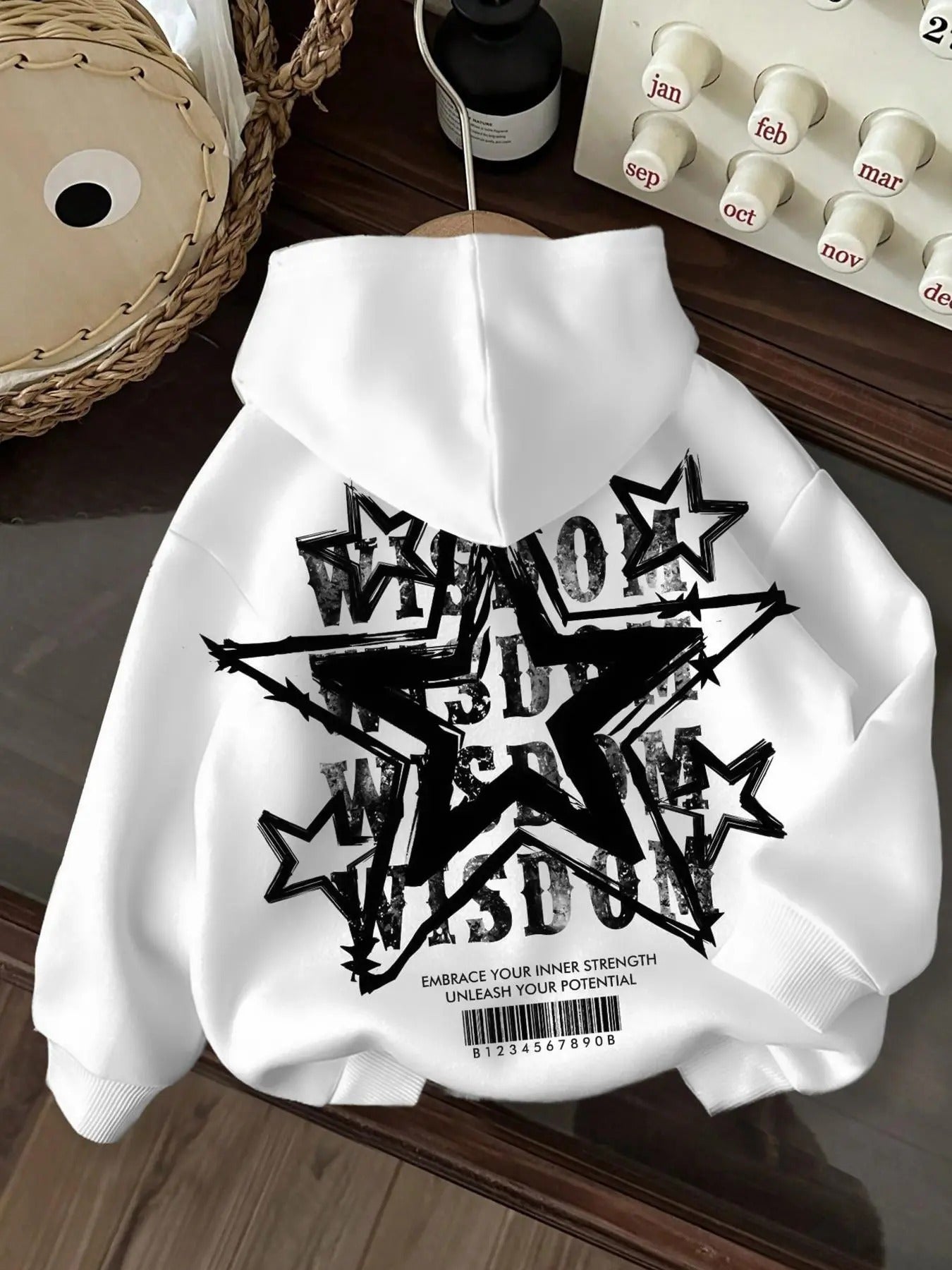 Women's Star & Letter Print Hoodie, Fashion Casual  Hooded Sweatshirt for Daily Holiday Outdoor Wear, Ladies Clothes for...