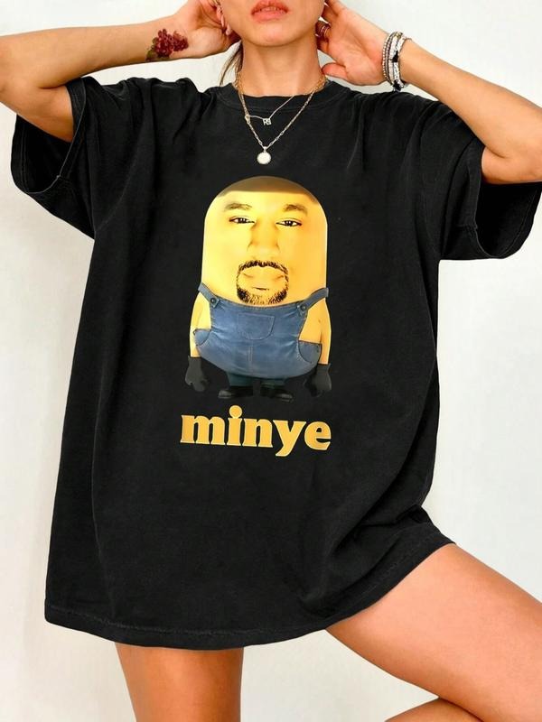 Women's Summer Fun Minyé Pattern Print T-Shirt Top, Casual Loose Fit Short Sleeve, Daily Wear Comfortable Clothing...