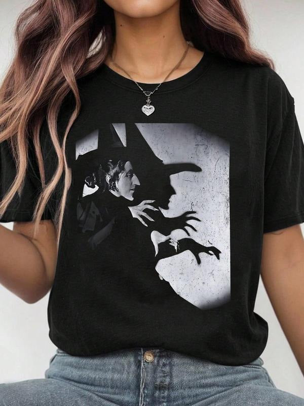 Women's T-shirt, Printed With Magical Patterns From The Movie "The Wizard of Oz", In A Casual Style, Suitable For Wearing...
