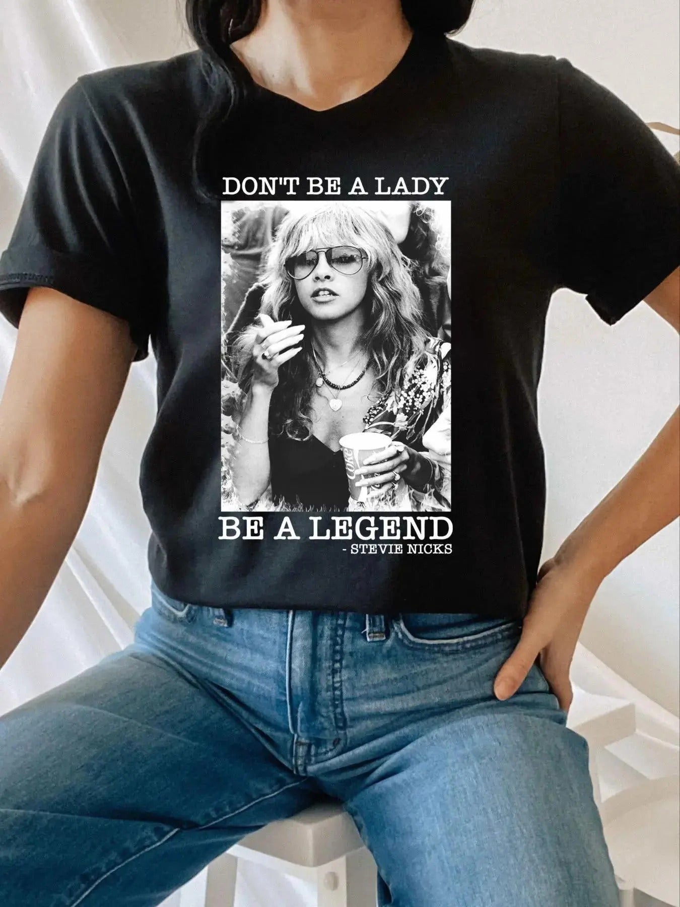 Women's Vintage Letter & Figure Print Round Neck Graphic Tee, Casual Short Sleeve T-shirt for Daily Wear, Ladies All...