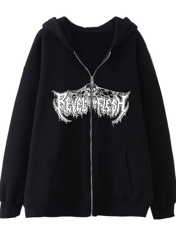 Women's Y2K Style Hoodie, Casual Long Sleeve Pullover Sweatshirt, Graphic Letter Print, Drawstring & Pocket Design,...
