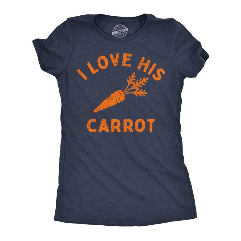 Womens Funny T Shirts I Love His Carrot Sarcastic Easter Graphic Novelty Tee for Ladies Funny Womens T Shirts Cute...